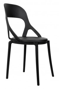 SCAUN DINING/TERASA FORM, NEGRU, DIN POLIPROPILENA, STIL MODERN - Img 1