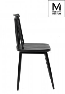 SCAUN DINING/TERASA TRAK, NEGRU, DIN POLIPROPILENA SI METAL, STIL MODERN - Img 4