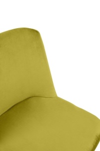 SCAUN DINING VERDE DESCHIS/NEGRU/AURIU, DIN CATIFEA, DIEGO STIL MODERN - Img 4