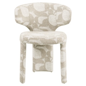SCAUN DINING, VIOLA, REALIZAT DIN METAL, PLACAJ SI TEXTIL, CULOARE CREM, DESIGN DEOSEBIT, RICHMOND INTERIORS - Img 6