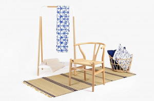 SCAUN DINING WISHBONE, NATUR, DIN LEMN MASIV DE FAG SI FIBRE NATURALE, STIL CLASIC