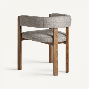 SCAUN DINING WIZERNA, MARO SI GRI, REF. 35108, PRELUCRAT MANUAL, CONFECTIONAT DIN LEMN DE FRASIN SI TEXTIL, STIL MODERN - Img 4