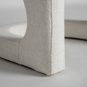 SCAUN ELEGANT BILAIS, DIN METAL SI TEXTIL ALB/GALBUI, DESIGN CONTEMPORAN, VICAL HOME - Img 8