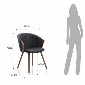SCAUN ELEGANT, BRYAN DARK, DIN LEMN, FURNIR SI PIELE ECO, ARTIM GROUP SELECTION - Img 6