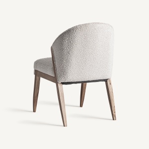 SCAUN EXCLUSIVIST GUERET, CULOARE MARO/ALB-GRI, DIN LEMN SI TEXTIL BOUCLE, VICAL HOME - Img 4