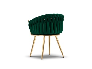 SCAUN EXCLUSIVIST SHIRLEY VERDE, TAPITERIE DIN CATIFEA SI AURIU, STIL MODERN, ARTIM GROUP SELECTION - Img 2