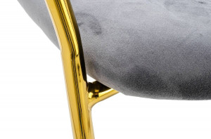 SCAUN GRI DESCHIS/AURIU DIN CATIFEA MARGO STIL MODERN - Img 6