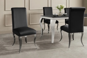 SCAUN LIVING, BAROC, DIN CATIFEA NEAGRA SI METAL ARGINTIU, ARTIM GROUP SELECTION - Img 4