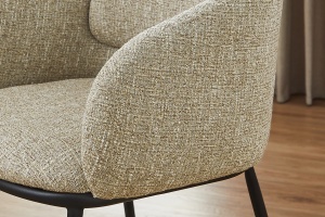 SCAUN LIVING, FLORENZ, MATERIAL TEXTIL BEJ/MARO SI METAL, ARTIM GROUP SELECTION - Img 3
