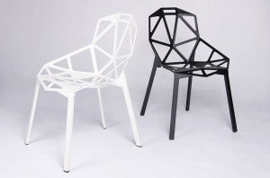 SCAUN NEGRU DIN ALUMINIU SPLIT PREMIUM STIL MODERN - Img 7