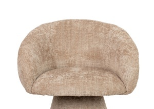 SCAUN PEDRA BEJ, CONFECTIONAT DIN TEXTIL, PIVOTANT, STIL MODERN - Img 9