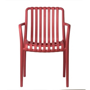 SCAUN PENTRU TERASA/GRADINA, AURA, DIN MATERIAL POLIPROPILENA, ROSU, STIVUIBIL - Img 2