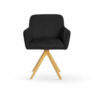 SCAUN PIVOTANT MAKSIMA 2, NEGRU/STEJAR, STIL MODERN - Img 5