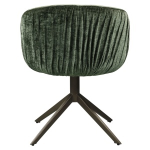 SCAUN ROTATIV CASSI, DIN METAL SI TEXTIL CHENILLE, DE CULOARE NEGRU/VERDE, RICHMOND INTERIORS - Img 5