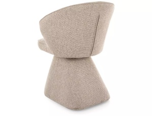 SCAUN ROTATIV, NAGO NOELLE, BEJ 30/NEGRU, TAPITERIE DIN TEXTIL, STIL MODERN - Img 4