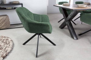 SCAUN ROTATIV, PAPILLON, TEXTIL VERDE INCHIS, STIL RETRO, ARTIM GROUP SELECTION - Img 4
