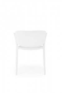 SCAUN TERASA K491, ALB, DIN POLIPROPILENA , STIL MODERN, SUPRAPOZABIL - Img 3