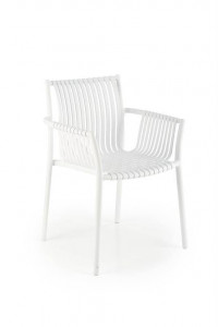 SCAUN TERASA K492, ALB, DIN POLIPROPILENA , STIL MODERN, SUPRAPOZABIL
