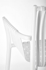 SCAUN TERASA K492, ALB, DIN POLIPROPILENA , STIL MODERN, SUPRAPOZABIL - Img 4