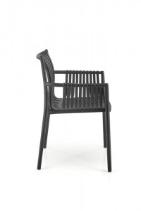SCAUN TERASA K492, NEGRU, DIN POLIPROPILENA , STIL MODERN, SUPRAPOZABIL - Img 2