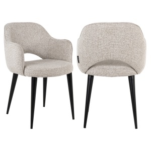 SCAUN TRENDY GIOVANNA, NATUR, KHAKI, METAL, POLIESTER, SPUMA, RICHMOND INTERIORS - Img 2
