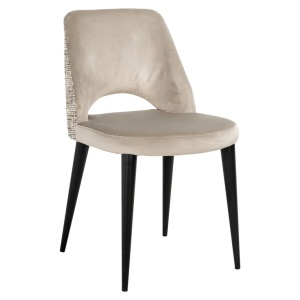 SCAUN TRENDY TABITHA, NATUR, KHAKI, METAL, POLIESTER, SPUMA, REZISTENT LA FOC, RICHMOND INTERIORS - Img 1