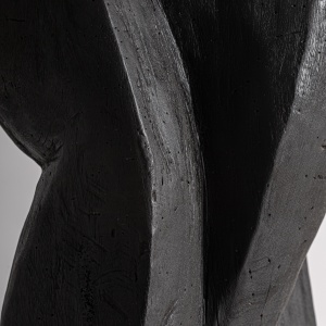 SCULPTURA NALA 164CM, REALIZATA DIN LEMN DE SUAR, STIL CONTEMPORAN, FINISAJ NEGRU, VICAL HOME - Img 3