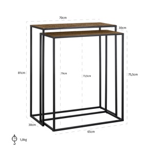 SET 2 CONSOLE BRISTOL, 825206, CONFECTIONATA DIN METAL SI FIER, STIL MODERN - Img 5