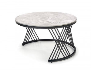 SET 2 MASUTE DE CAFEA FLAMINGO, EFECT DE MARMURA GRI/NEGRU, DIN MARMURA SI METAL, STIL MODERN - Img 5