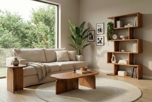 SET 2 MASUTE DE CAFEA, GATSBY, REALIZATE DIN LEMN MASIV DE SALCAM, CULOARE NATUR, ARTIM GROUP SELECTION - Img 7