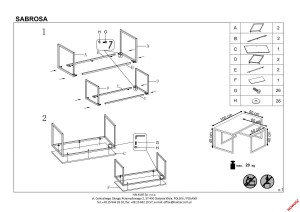 SET 2 MASUTE DE CAFEA SABROSA, STEJAR/NEGRU, DIN MDF FURNIRUIT SI METAL, STIL MODERN, HALMAR - Img 2