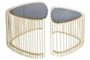 SET 2 MASUTE DE CAFEA, VARIATION, DIN METAL SI STICLA, COD 43505, DESIGN MODERN - Img 4