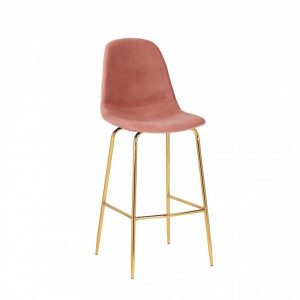 SET 2 SCAUNE BAR 108CM, SCANDINAVIA COD 40132, DIN METAL SI CATIFEA, DESIGN MODERN - Img 1