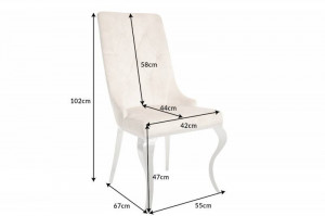 SET 2 SCAUNE BEIGE, BAROC, CATIFEA SI SUPORT DIN METAL, STIL CLASIC, ARTIM GROUP SELECTION - Img 8