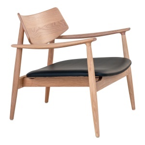 SET 2 SCAUNE DE RELAXARE OLVERA, DIN LEMN SI PIELE ECO, CULOARE NATUR/NEGRU, HOUSE NORDIC - Img 4