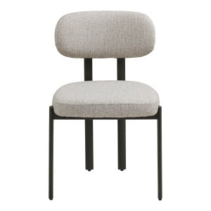 SET 2 SCAUNE DE SUFRAGERIE ROYAN, DIN METAL SI TEXTIL, CULOARE GRI, HOUSE NORDIC - Img 4
