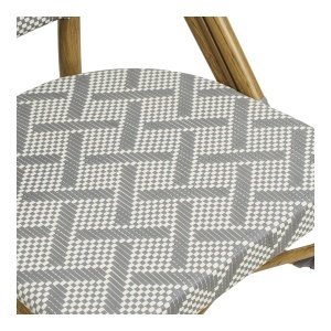 SET 2 SCAUNE DE TERASA LAURIA, REALIZAT DIN ALUMINIU SI TEXTIL, CULOARE BAMBUS, HOUSE NORDIC - Img 8
