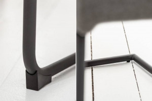 SET 2 SCAUNE, DINING, CANTILEVER, DIN TEXTIL GRI STIL MODERN - Img 8