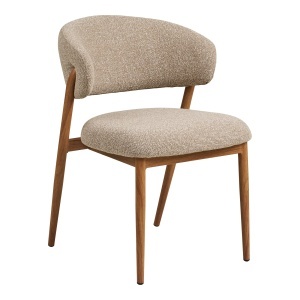 SET 2 SCAUNE DINING CAVI, REALIZAT DIN METAL, FURNIR SI TEXTIL, CULOARE NATUR/NISIPIU, HOUSE NORDIC
