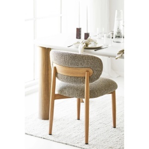 SET 2 SCAUNE DINING ISOLA, DIN METAL SI TEXTIL, CULOARE NATUR/MARO, HOUSE NORDIC - Img 2