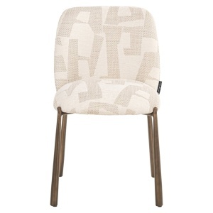SET 2 SCAUNE DINING LANA, REALIZAT DIN METAL, LEMN DE FAG SI TEXTIL, CULOARE BEJ, DESIGN DEOSEBIT, RICHMOND INTERIORS - Img 6