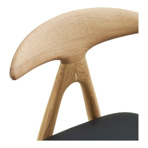 SET 2 SCAUNE DINING LANUZA, DIN LEMN SI PIELE ECO, CULOARE NATUR/NEGRU, HOUSE NORDIC - Img 6