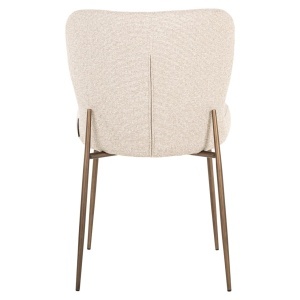 SET 2 SCAUNE DINING ODARBY, REALIZAT DIN METAL SI TEXTIL, CULOARE CREM, DESIGN DEOSEBIT, RICHMOND INTERIORS - Img 4