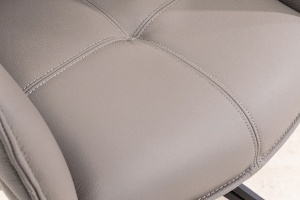 SET 2 SCAUNE ROTATIVE 180 GRADE CU COTIERE, EUPHORIA, DIN PIELE TAUPE SI METAL, ARTIM GROUP SELECTION - Img 2