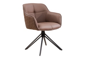 SET 2 SCAUNE ROTATIVE 180 GRADE, EUPHORIA, DIN PIELE MARO SI METAL, ARTIM GROUP SELECTION - Img 2