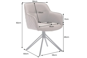 SET 2 SCAUNE ROTATIVE 180 GRADE, EUPHORIA, DIN PIELE MARO SI METAL, ARTIM GROUP SELECTION - Img 11