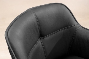 SET 2 SCAUNE ROTATIVE 180 GRADE, EUPHORIA, DIN PIELE NEAGRA SI METAL, ARTIM GROUP SELECTION - Img 3
