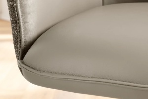 SET 2 SCAUNE ROTATIVE 180 GRADE, LE GRAND, MATERIAL CHENILLE, PIELE ECO SI PICIOARE DIN METAL, ARTIM GROUP SELECTION - Img 11