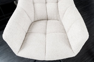 SET 2 SCAUNE ROTATIVE, PAPILLON, 180 GRADE, DIN MATERIAL BOUCLE SI SUPORT METAL, ALB, ARTIM GROUP SELECTION - Img 2