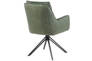 SET 2 SCAUNE ROTATIVE, PROMETHEUS, 180 grade, REALIZAT DIN METAL SI TEXTIL VELUR CATIFELAT, CULOARE VERDE, ARTIM GROUP SELECTION - Img 4